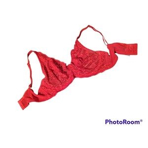 Body Form Red Adjustable Straps Bra Romantic Formal Sexy 40D Underwire Lacy